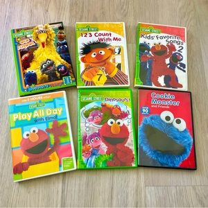 Set of 6 Sesame Street DVDs
